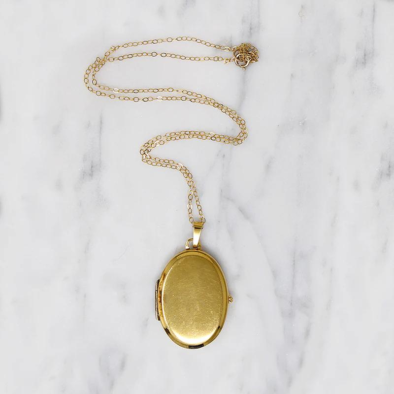Golden Vintage Oval Locket by Monet