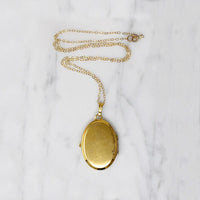 Golden Vintage Oval Locket by Monet