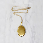 Golden Vintage Oval Locket by Monet