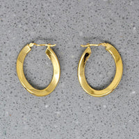 Curvy 18k Gold Vintage Hoops