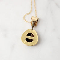 Luxe Modernist Cat's Eye Pendant in 18k Gold