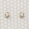 Cultured Pearl Studs in Diamond Spangled Caps