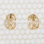 Pillowy Baroque Pearls in Rippling Gold Earrings