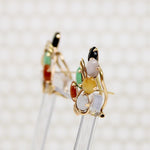 All the Jades Playful Foliate Gold Earrings