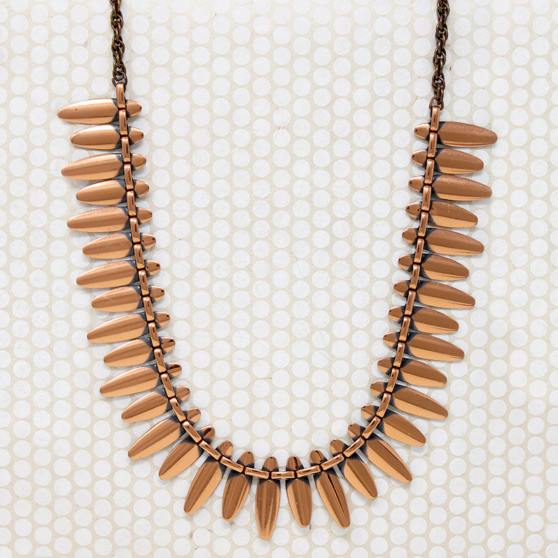 Fierce Mid Century Copper Statement Necklace
