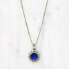 Vibrant Lapis in Vintage Sterling Silver Necklace