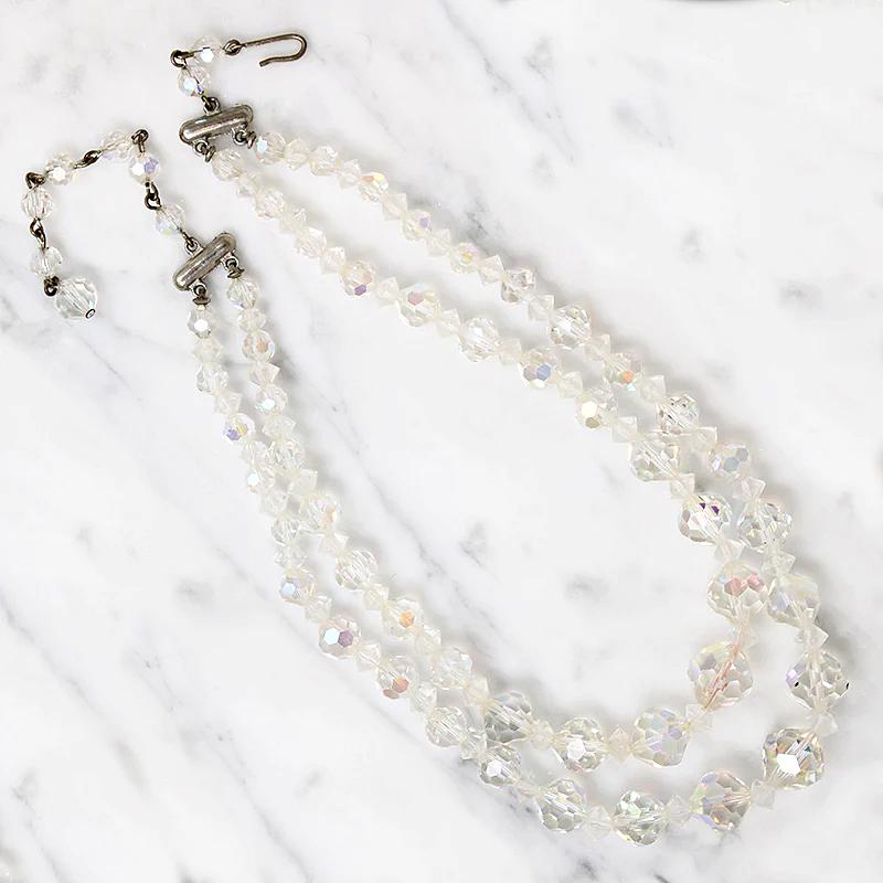 Prismatic Double Strand Crystal & Rhinestone Beads