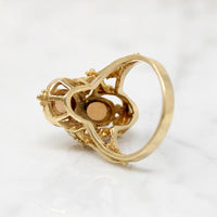 Opulent Victorian Revival Opal Dinner Ring