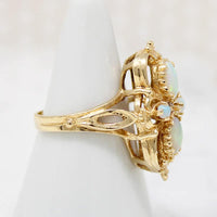 Opulent Victorian Revival Opal Dinner Ring