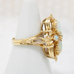 Opulent Victorian Revival Opal Dinner Ring