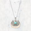 Mid Century Norwegian Sterling & Amazonite Necklace