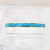 Slim Sterling Cuff with Lucid Blue Turquoise Inlay