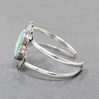 Flaming Sun Silver & Turquoise Mexico City Cuff