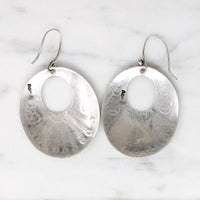 Mid Century Sterling Earrings with Rocker Designs