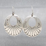 Mid Century Sterling Earrings with Rocker Designs