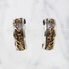 Navajo Storytelling Jewelry Gold Overlay on Sterling Hoops