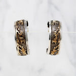Navajo Storytelling Jewelry Gold Overlay on Sterling Hoops