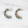 Turquoise Teardrop Hoops in Delicate Colors