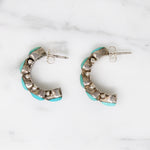 Turquoise Teardrop Hoops in Delicate Colors