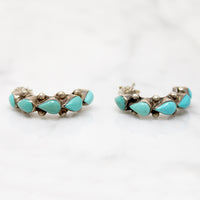 Turquoise Teardrop Hoops in Delicate Colors