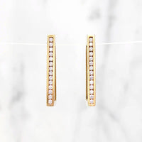 Fabulous Angular Hoops with Channel Set Diamonds