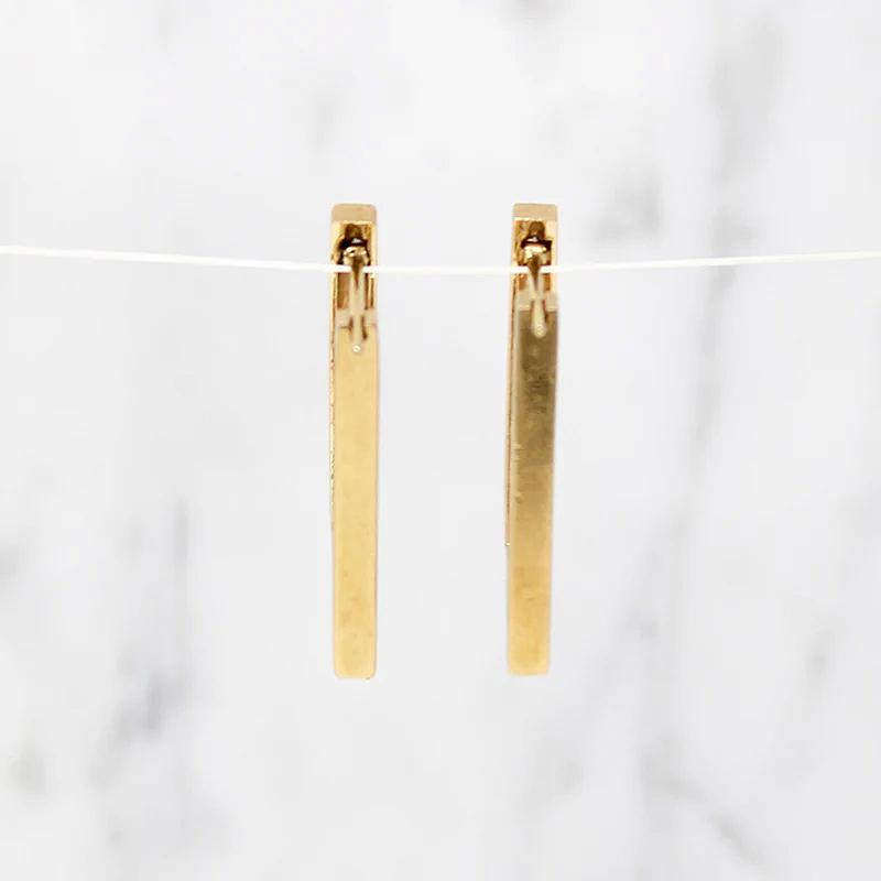 Fabulous Angular Hoops with Channel Set Diamonds