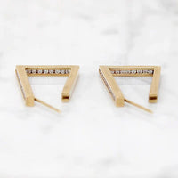 Fabulous Angular Hoops with Channel Set Diamonds