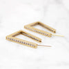Fabulous Angular Hoops with Channel Set Diamonds