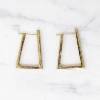 Fabulous Angular Hoops with Channel Set Diamonds