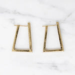 Fabulous Angular Hoops with Channel Set Diamonds