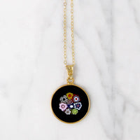 Colorful Millefiori Murano Glass Pendant