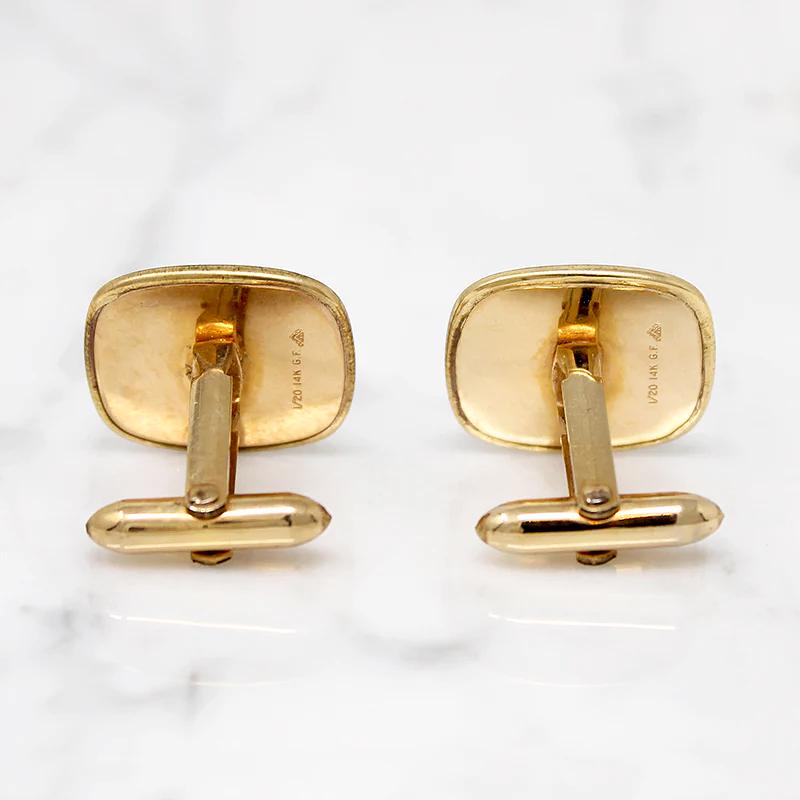 Tony Red & White Banded Agate Cufflinks