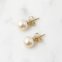 Timeless Vintage 7.7mm Cultured Pearl Stud Earrings