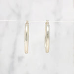 Lightweight Oval Hoops in Sterling Silver