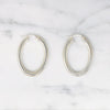 Lightweight Oval Hoops in Sterling Silver