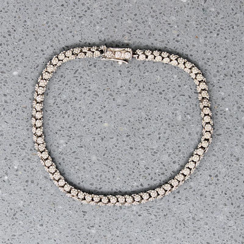 Delightful Daisy Chain Portuguese Silver Bracelet