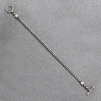 Gorgeous Silver Byzantine Chain Bracelet with Toggle