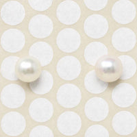 Classic Cultured Pearl Stud Earrings in White Gold