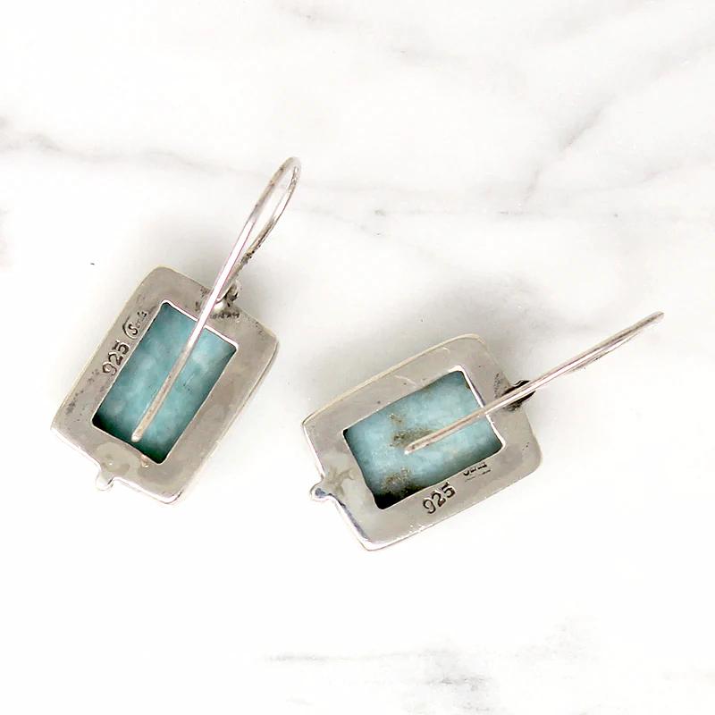 Tranquil Amazonite & Sterling Silver Earrings