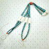 Superb Turquoise & Shell Heishi Bead Necklace with Jaclas