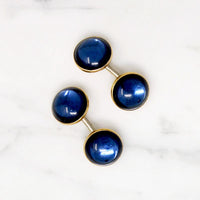 Correct Bright Blue Glass Cufflinks