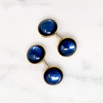 Correct Bright Blue Glass Cufflinks
