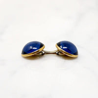 Correct Bright Blue Glass Cufflinks