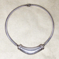 Sophisticated 1980s Sterling Silver Torc