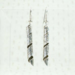 Sterling Ribbon Earrings with Northwest Coast Engraving