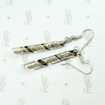 Sterling Ribbon Earrings with Northwest Coast Engraving