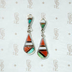 Colorful Inlay in Sterling Silver Earrings