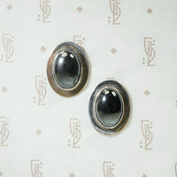 Hypnotic Hematite Studs in Sterling Silver