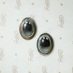 Hypnotic Hematite Studs in Sterling Silver