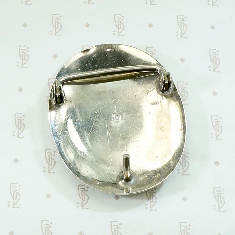 Peyote Bird Stone Inlay in Sterling Belt Buckle